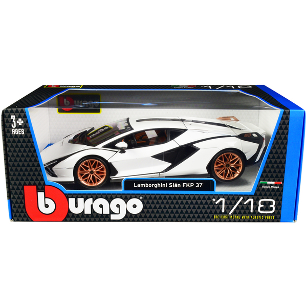 Bburago Lamborghini Sian FKP 37: White & Copper