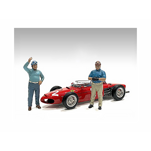 American Diorama 50s Racing Legends Figures Set (2 Pc) 1/43 Scale
