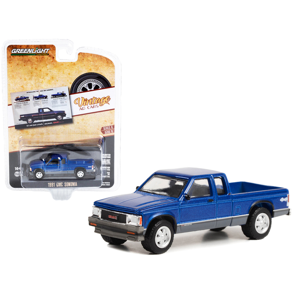 Greenlight 1991 GMC Sonoma Pickup - Blue Metallic