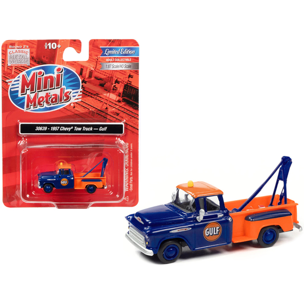 Classic Metal Works 1957 Chevy Stepside Tow Truck Gulf HO 1:87