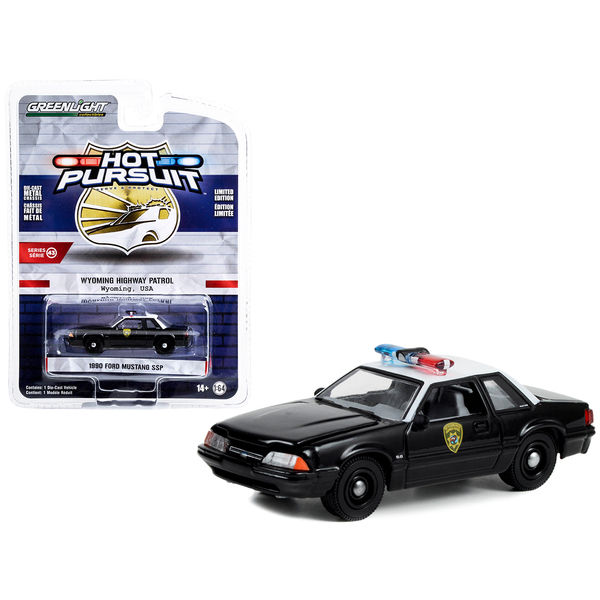 Greenlight 1990 Mustang SSP Wyoming Highway Patrol 1/64 Diecast