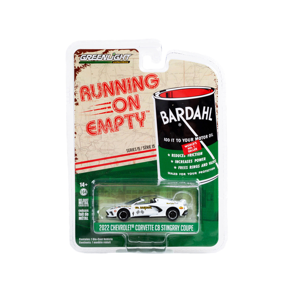 Greenlight 2022 Corvette C8 Stingray Convertible "Mr. Bardahl" 1/64 - White/Blue