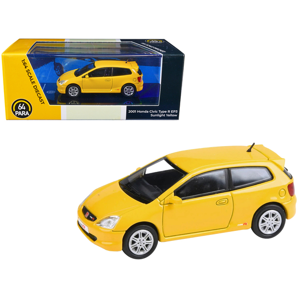 Paragon Honda Civic Type R EP3 Sunlight Yellow 1/64 Diecast Model