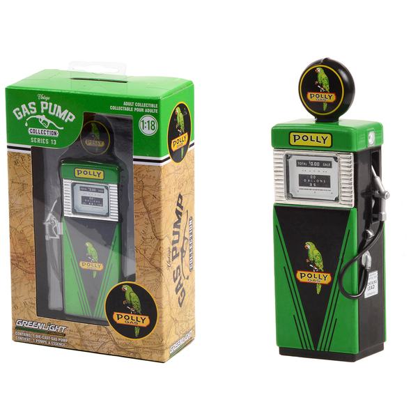 Greenlight 1951 Wayne 505 'Polly Gas' Gas Pump 1/18 - Green & Black