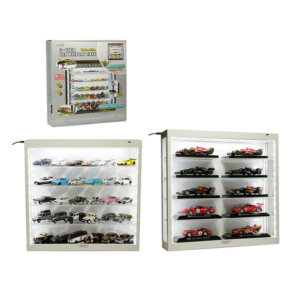 Mijo Exclusives 5-Tier White Wall Mount Display Case
