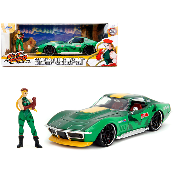 Jada 1969 Chevy Corvette Stingray Green Metallic 1/24 Diecast