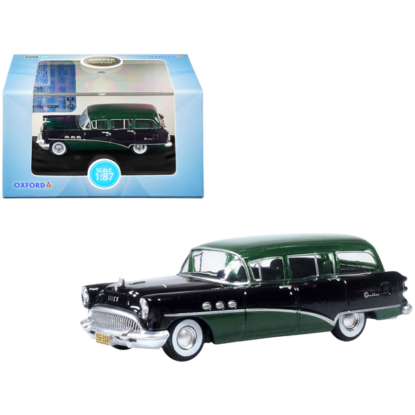 Oxford Diecast 1954 Buick Century Estate Wagon Baffin Green & Carlsbad Black