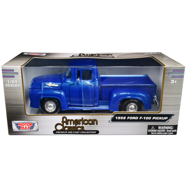 Motormax 1956 Ford F-100 Truck - 8" Blue Metallic