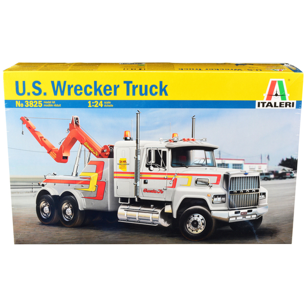 Italeri U.S. Wrecker Tow Truck Model Kit - 13.5" Long