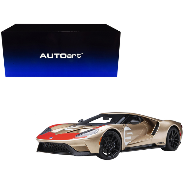 Autoart Ford GT Heritage #5 Gold 1:18 Model Car