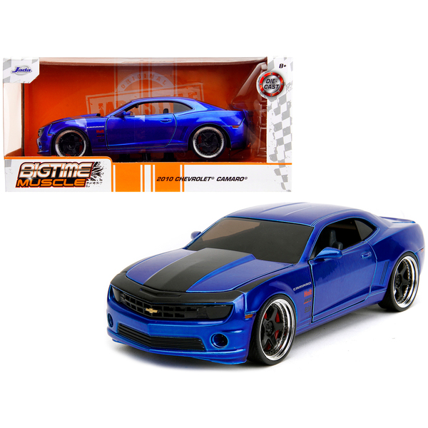 Jada 2010 Camaro - Candy Blue/Black Hood, 1/24 Scale
