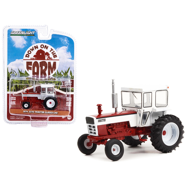 Greenlight 1974 2270 Tractor - Red & White, 1/64 Scale