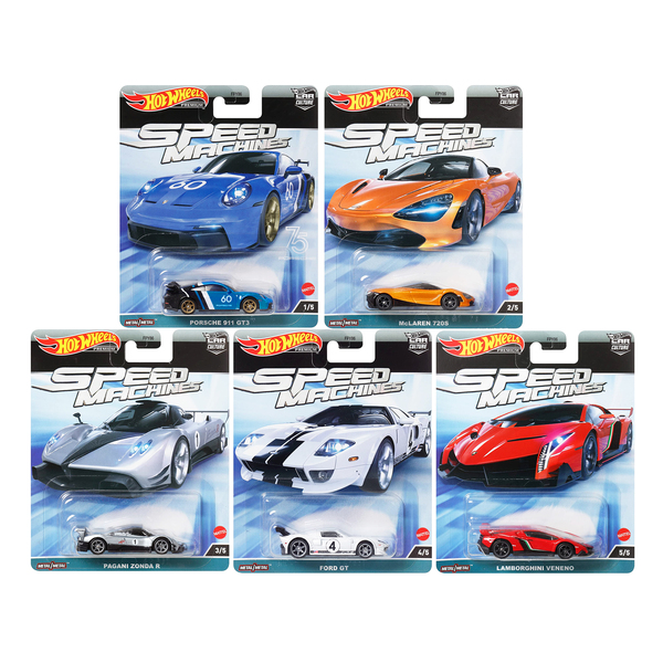 Hot Wheels Speed Machines 5-Car Set - Car Culture