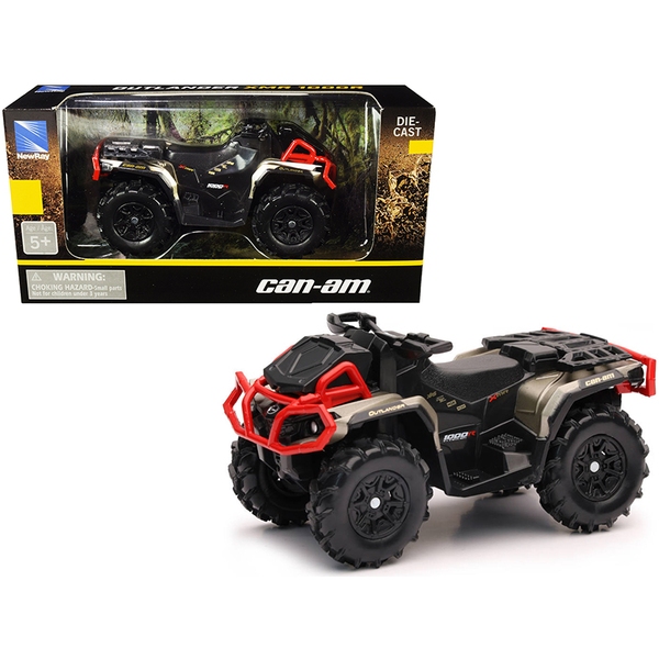 New Ray Can-Am Outlander XMR 1000R ATV - Black & Gold (4.75-in)