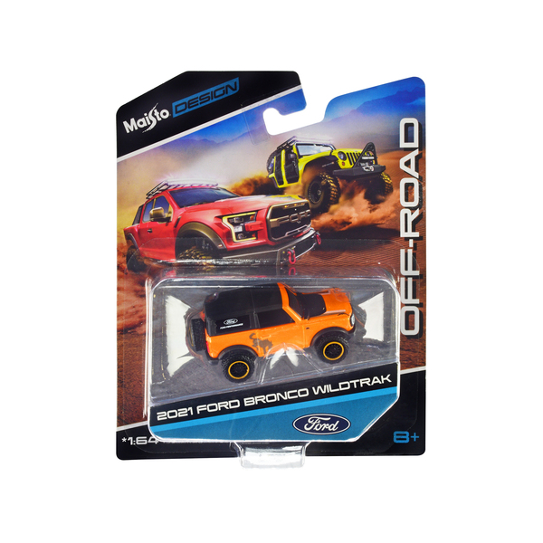 Maisto 2021 Ford Bronco Wildtrak - Orange Metallic - 1/64 Scale