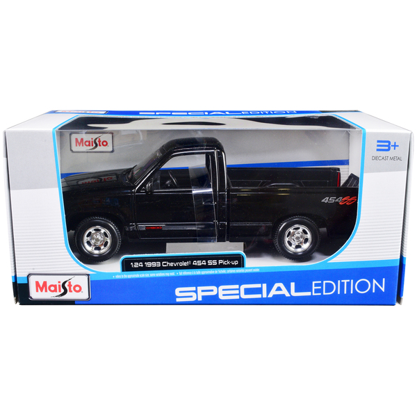 Maisto 1993 Chevrolet 454 SS Pickup Truck Black 1/24 Scale