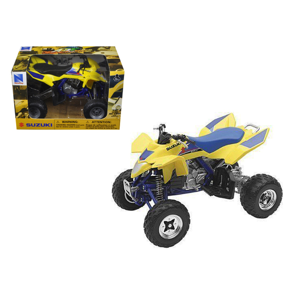 New Ray Suzuki Quad Racer R450 ATV - 1/12 Scale - Yellow & Blue