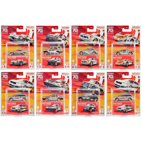Matchbox Superfast '70 Years' Special Edition Set of 8 Diecast Cars