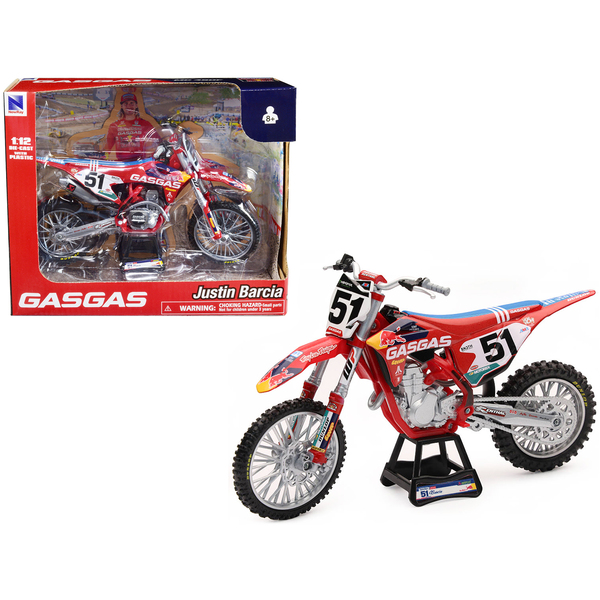 New Ray GasGas MC 450F #51 Justin Barcia 1/12 Diecast Motorcycle