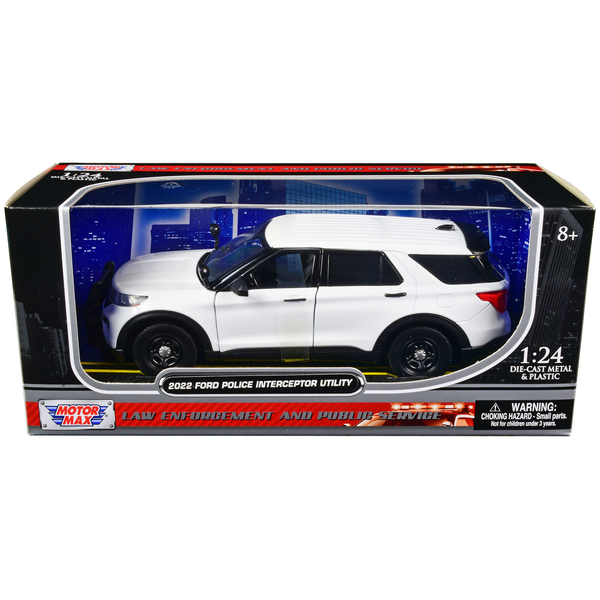 Motormax 2022 Ford Police Interceptor Utility White 1/24