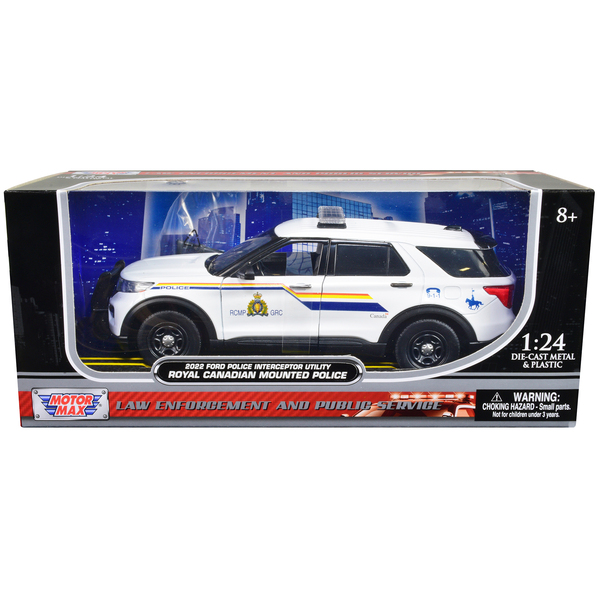 Motormax 2022 Ford Police Interceptor RCMP 1/24 White