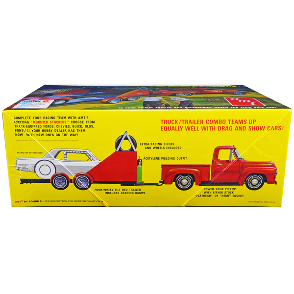AMT 1953 Ford Pickup Truck & Hauler "Gulf Oil" 1:25 Model Kit