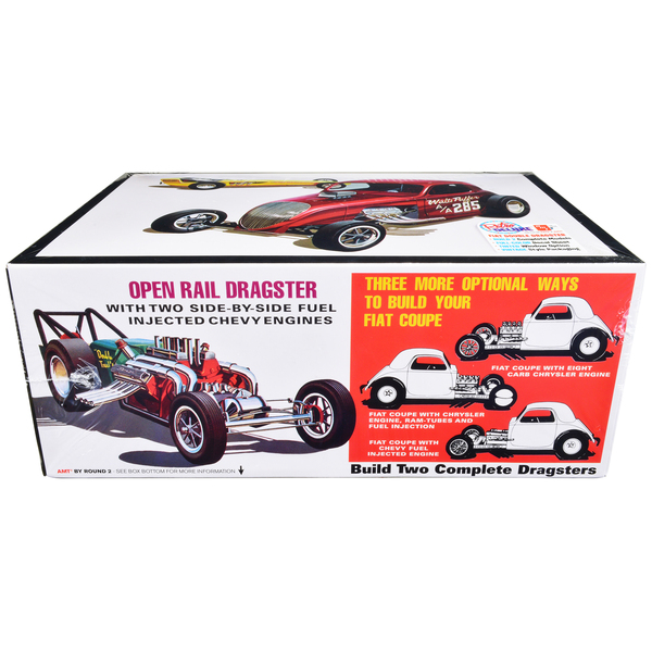 AMT Fiat Double Dragster 1/25 Scale Model Kit Set of 2