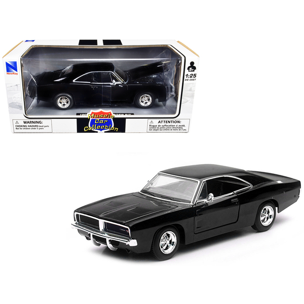 New Ray 1969 Dodge Charger R/T Black 1/25 Scale Replica