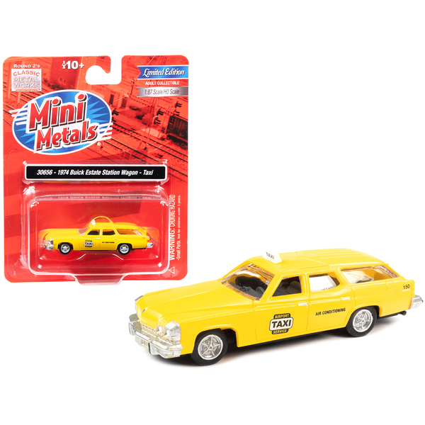 Classic Metal Works 1974 Buick Estate Wagon Taxi Yellow HO Scale