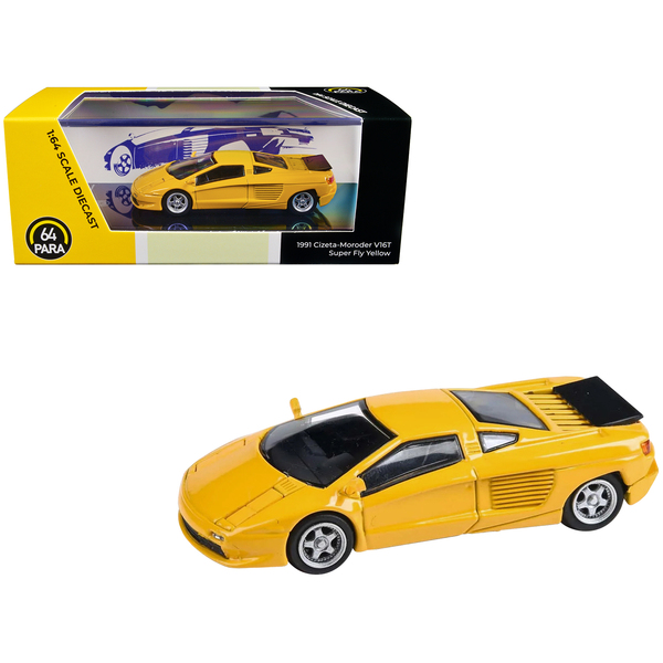 Paragon 1991 Cizeta V16T Super Fly Yellow 1/64 Diecast Model