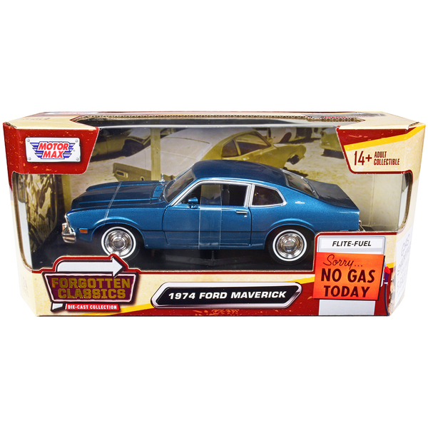 Motormax 1974 Ford Maverick - Blue Metallic 1/24 Scale