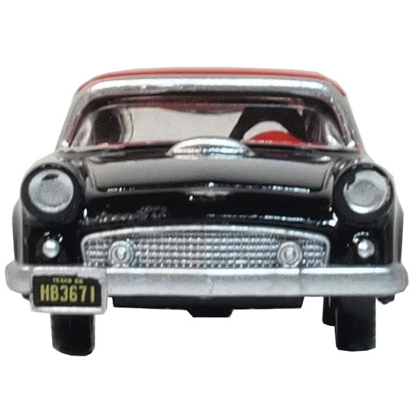 Oxford Diecast 1956 Ford Thunderbird 1/87 Raven Black/Fiesta Red