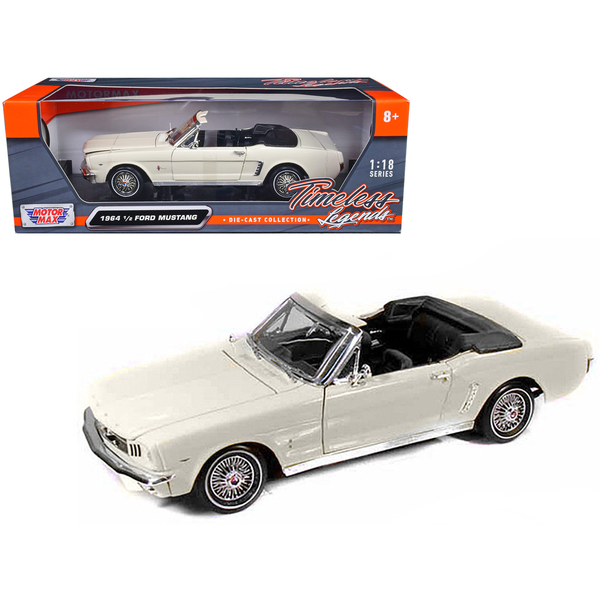 Motormax 1964.5 Ford Mustang Convertible - Cream - 1:18 Scale