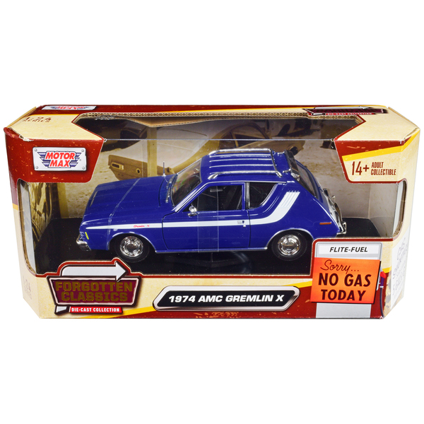 Motormax 1974 AMC Gremlin X Blue 1/24 Scale Diecast