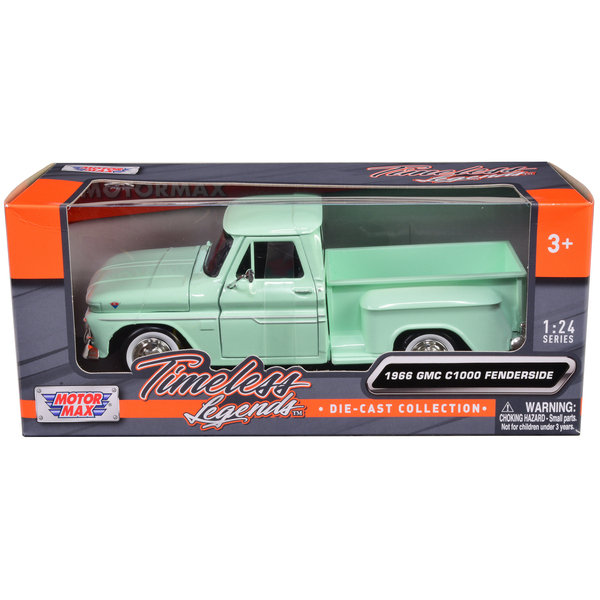 Motormax 1966 GMC C1000 Pickup Light Green 1/24 Diecast