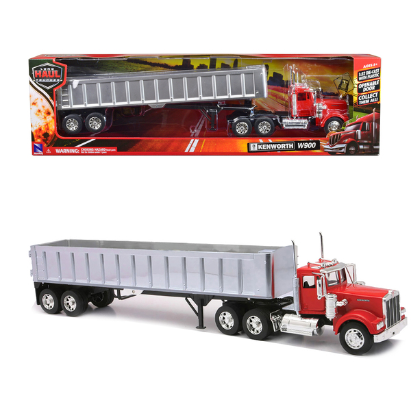 New Ray Kenworth W900 Frameless Dump Truck 1/32 Scale Red/Chrome
