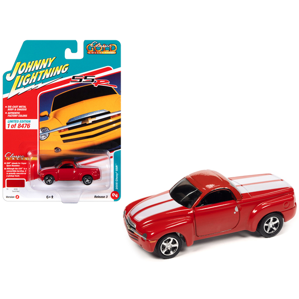 Johnny Lightning 2005 Chevy SSR - Torch Red, 1/64 Scale
