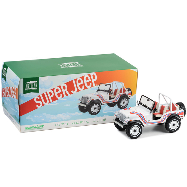 Greenlight 1973 Jeep CJ-5 "Super Jeep" 1/18 White