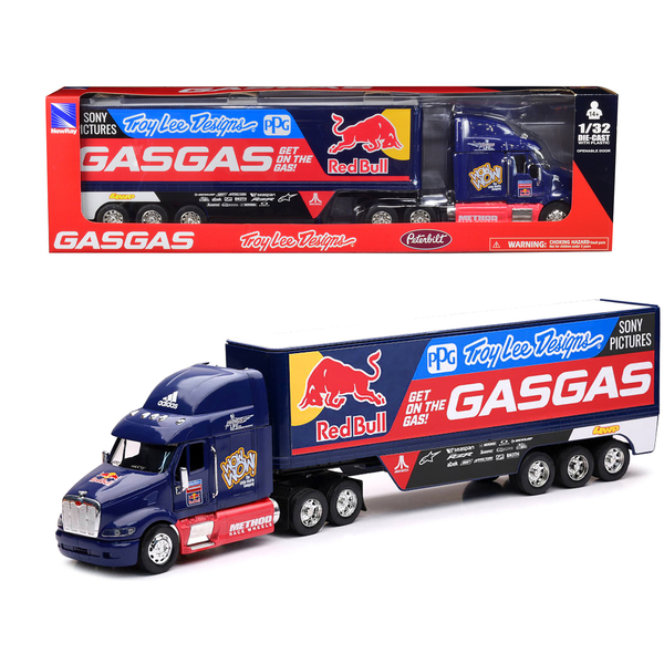 New Ray Peterbilt 387 Red Bull Troy Lee GASGAS Truck Dark Blue