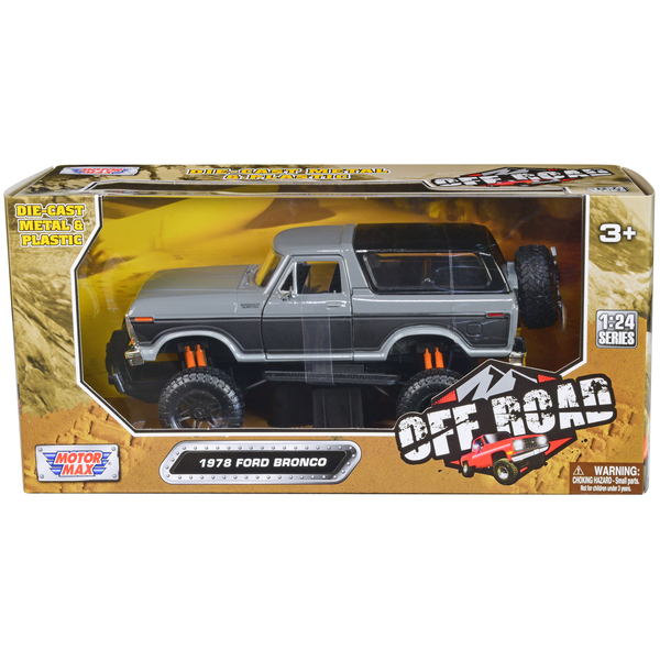 Motormax 1978 Ford Bronco 1/24 Gray/Black Off Road