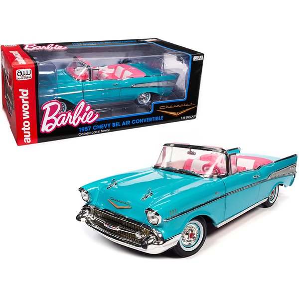 Auto World 1957 Chevy Bel Air Barbie Aqua Blue 1/18