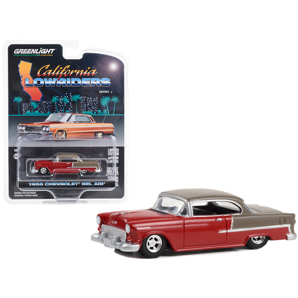 Greenlight 1955 Chevy Bel Air Lowrider Ruby Red 1/64