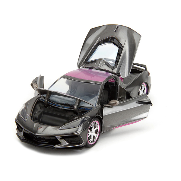 Jada 2020 Corvette Stingray Gray Pink Carbon 1/24 Scale
