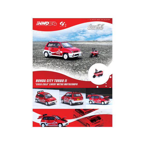 Inno Models 1/64 Honda City Turbo II Coca-Cola Red/White