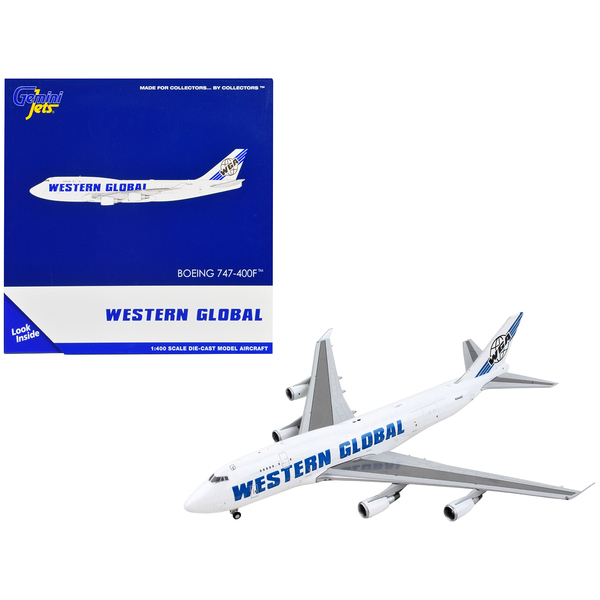 GeminiJets Western Global Boeing 747-400F White/Blue 1/400