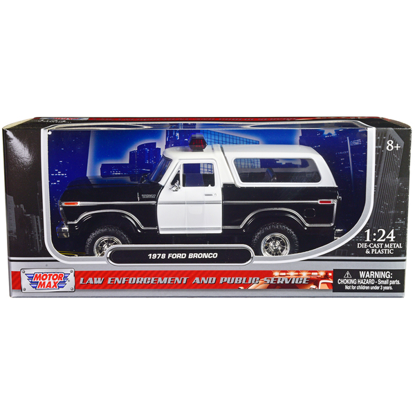 Motormax 1978 Ford Bronco Unmarked Police Car 1/24 Diecast