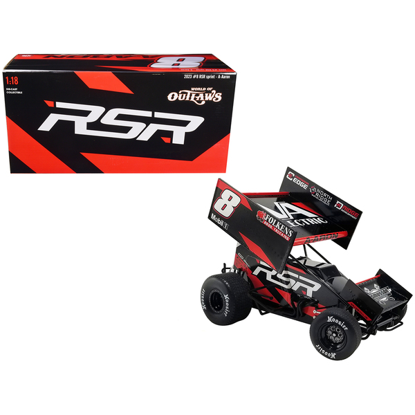 Acme #8 Aaron Reutzel Winged Sprint Car - 1/18 Scale