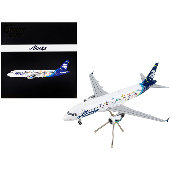 GeminiJets Alaska Airlines A320 Fly With Pride 1/200 Diecast