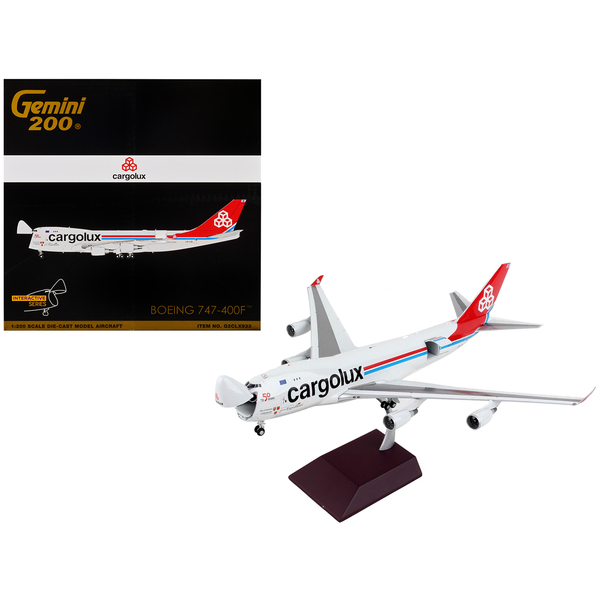 GeminiJets Cargolux Boeing 747-400F 1/200 Scale Model