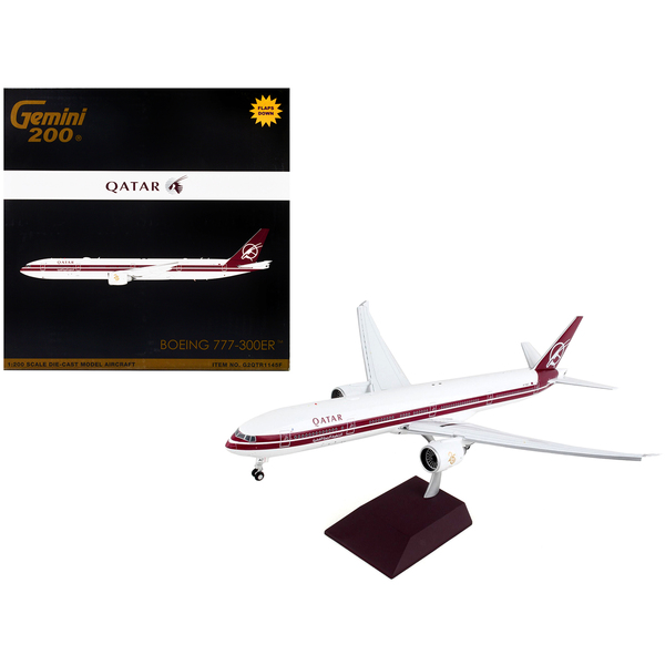 Geminijets Qatar Airways 777-300ER 1/200 Model Flaps Down